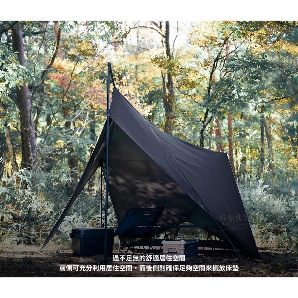 日本TOKYO CRAFTS DIAFORT TC 單人帳篷 限量黑/灰【好勢露營】極簡鑽石搭建 TC科技棉材質機車露營-細節圖3