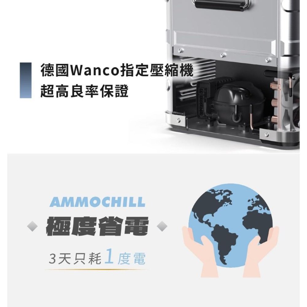BARRACK09 AMMOCHILL 雙槽雙溫控車載行動冰箱35L/20L【好勢露營】極凍箱 車載冰箱戶外冰箱鋁箱冰箱-細節圖8