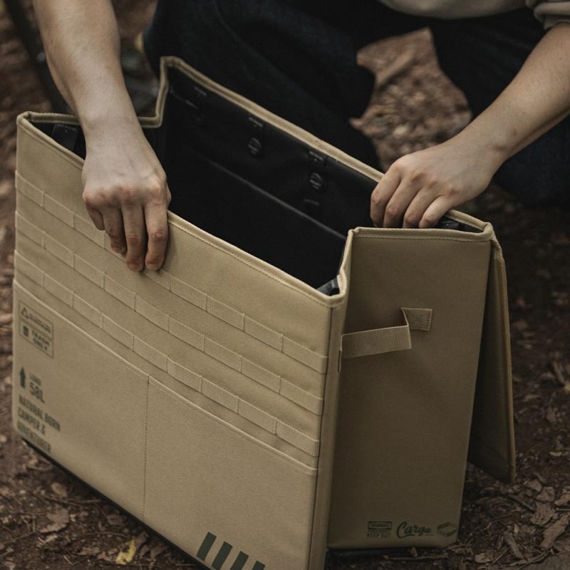 CARGO 工業風磁吸式掀蓋垃圾桶-大容量58L【好勢露營】附收納袋 戶外垃圾桶 露營垃圾架 裝備箱 收納箱-細節圖6