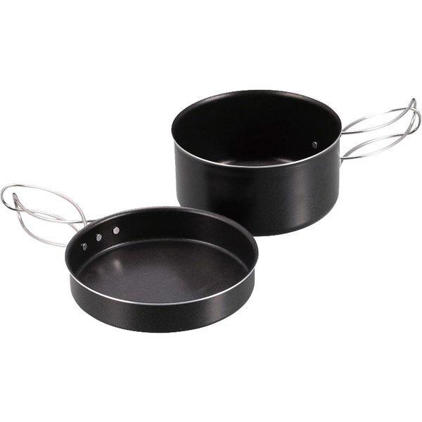 CAPTAIN STAG 鹿牌 黑鋁露營用鍋 14cm【好勢露營】黑化鍋具 露營鍋具組 登山鍋具 不沾鍋 #UH-410-細節圖2