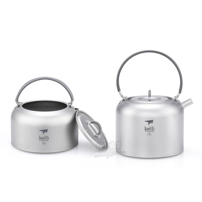 Keith鎧斯 純鈦茶壺1L /1.5L【好勢露營】純鈦茶壺輕量茶壺Ti3901 Ti3907 煮水壺 登山壺-細節圖2