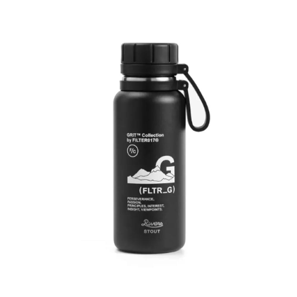 Filter017 x 日本Rivers 聯名 真空金屬保溫瓶 500ml【好勢露營】黑化保溫杯 不鏽鋼真空不銹鋼結構-細節圖2
