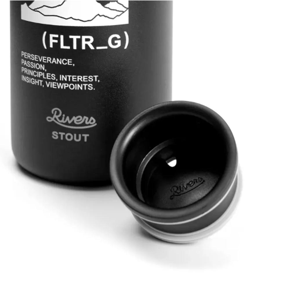 Filter017 x 日本Rivers 聯名 真空金屬保溫瓶 500ml【好勢露營】黑化保溫杯 不鏽鋼真空不銹鋼結構-細節圖4