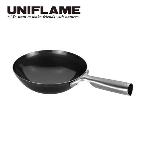 UNIFLAME 中華鍋17cm #U660027【好勢露營】戶外鐵鍋 鍋子 露營 野炊鍋子 中華炒鍋 輕便煎鍋-細節圖2