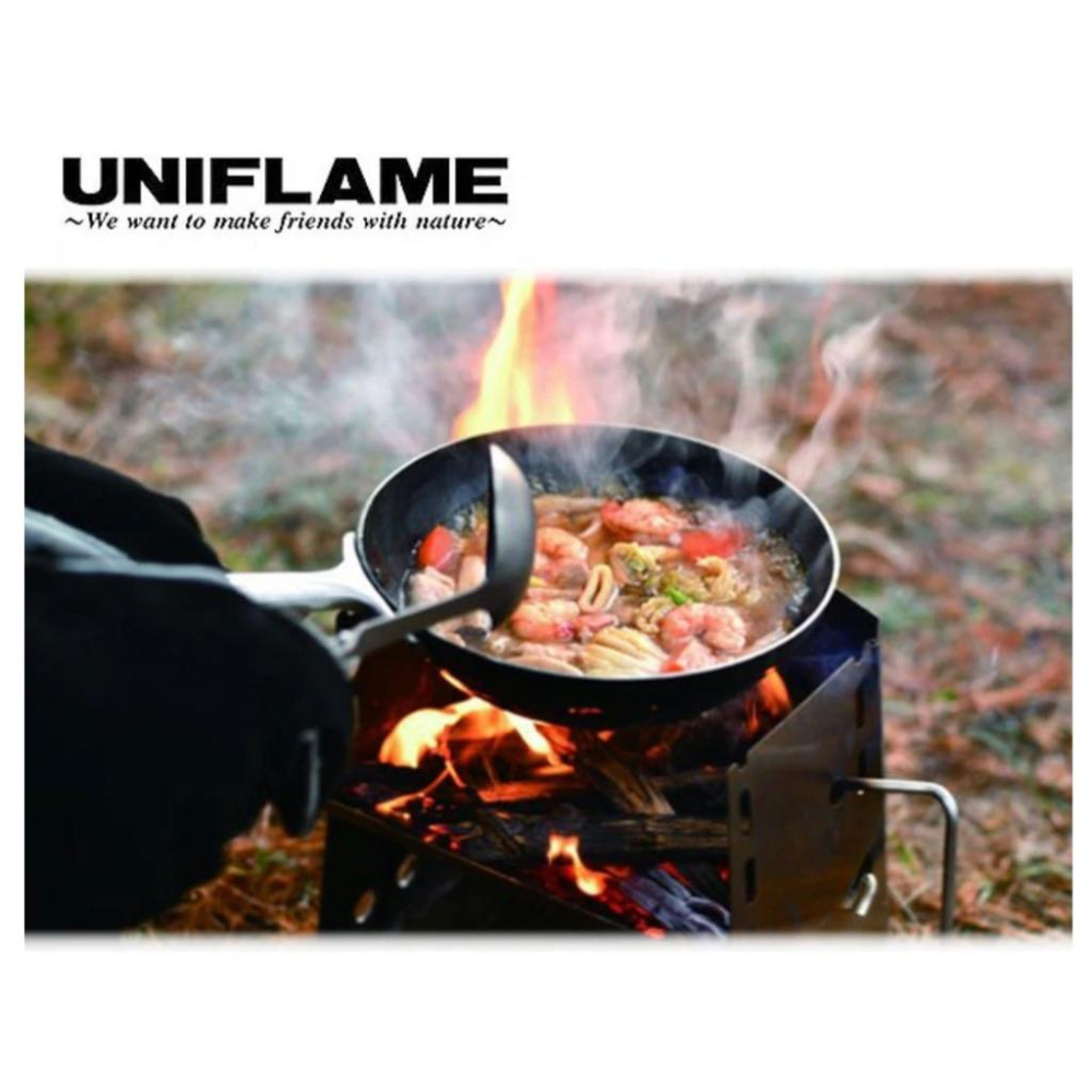 UNIFLAME 中華鍋17cm #U660027【好勢露營】戶外鐵鍋 鍋子 露營 野炊鍋子 中華炒鍋 輕便煎鍋-細節圖3