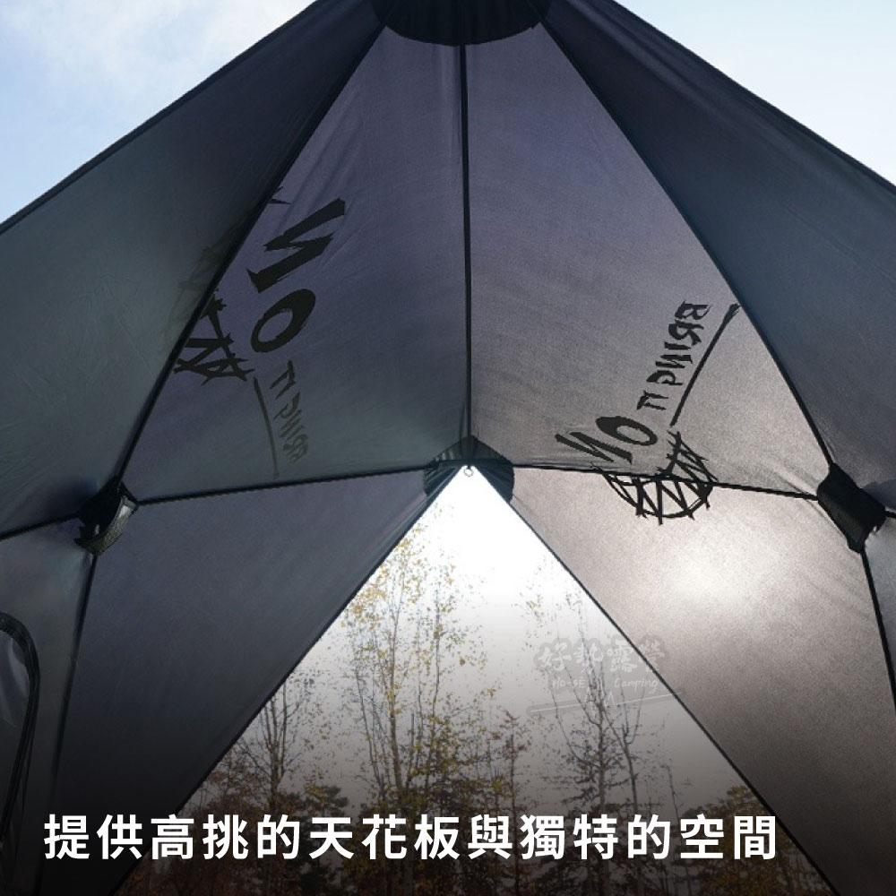 KZM 塗鴉沙灘帳【好勢露營】黑化速搭帳 通風沙灘帳篷 公園帳篷 登山帳篷 三面紗窗 速開帳篷 遮陽帳篷 KAZMI-細節圖5