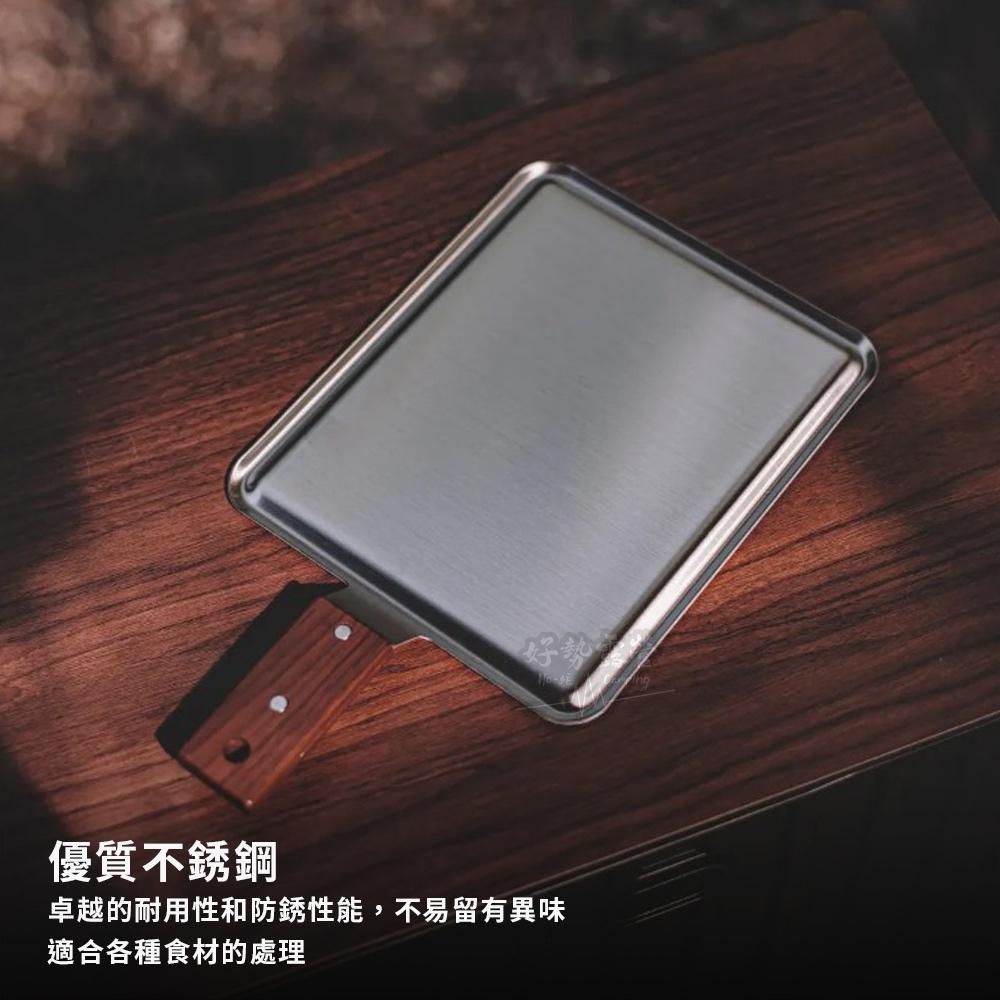 韓國 KINOX 大師砧板 胡桃木握把【好勢露營】韓國製不鏽鋼砧板 儀式感擺盤 野營砧板 不銹鋼抗菌砧板-細節圖3