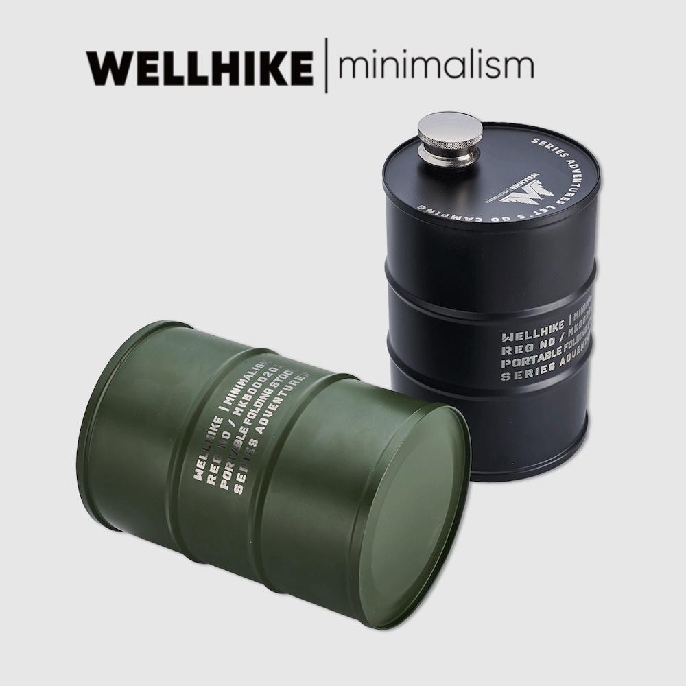 WELLHIKE 戰術油桶酒壺 750ml【好勢露營】304不鏽鋼柴油桶酒壺 隨身攜帶白酒瓶 燃料桶 酒壺 酒精桶-細節圖8