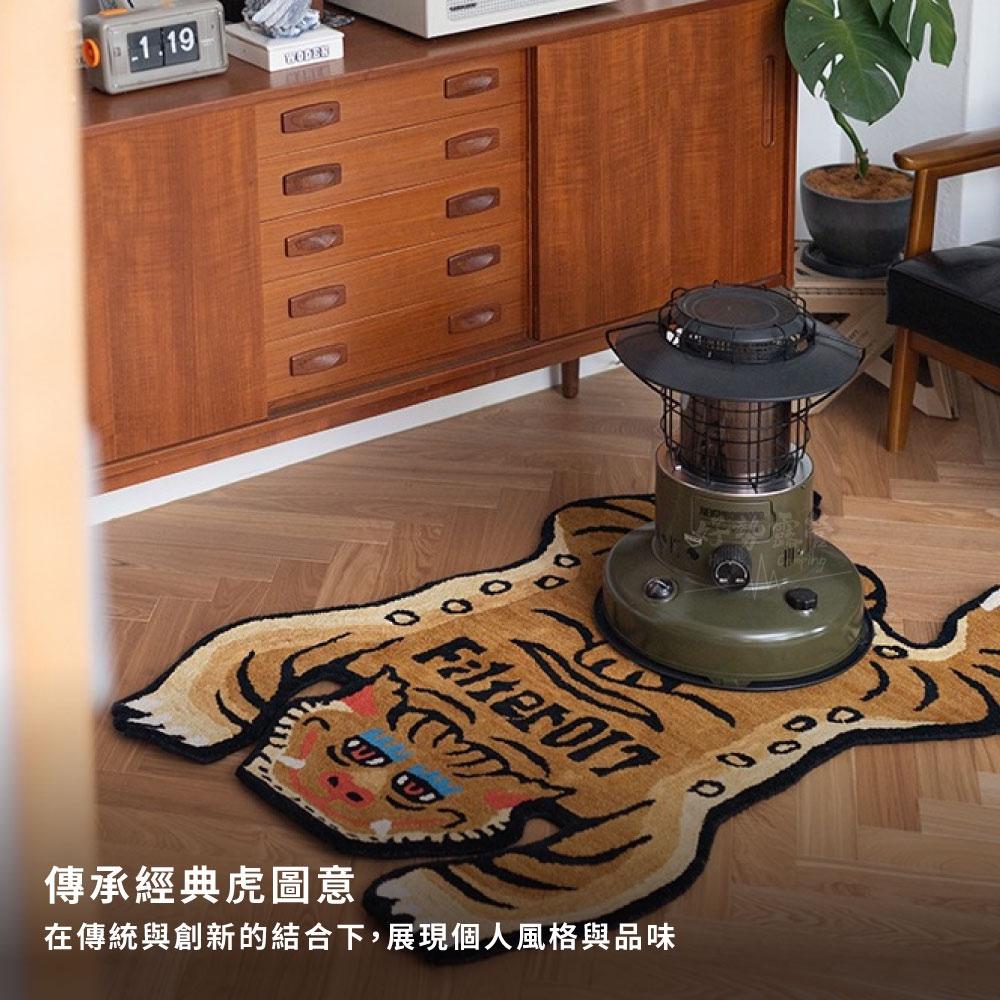 Filter017 印度手工西藏虎地毯【好勢露營】Tibetan Tiger Rug純羊毛製 造型地墊 底部防滑西藏圖騰-細節圖3