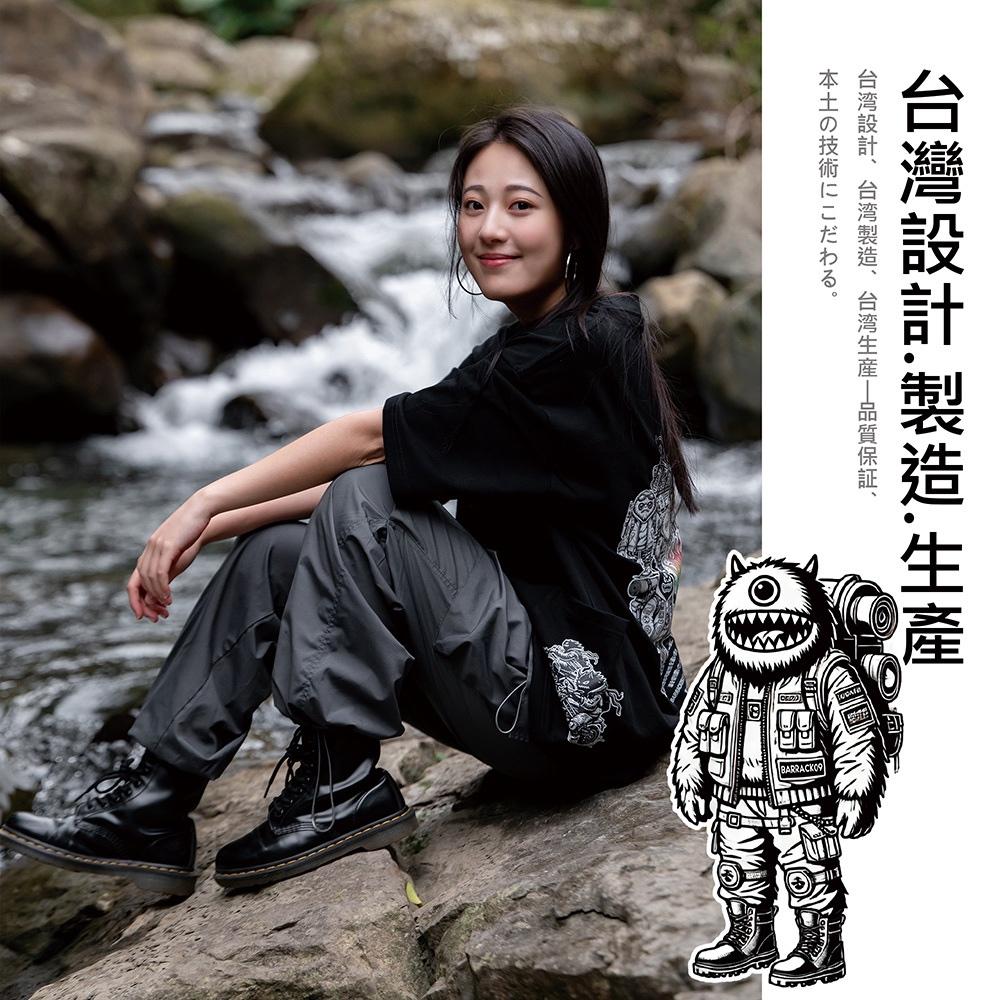 BARRACK09 限量超重磅質感 怪物篝火T-shirt 寬鬆 短T oversize【好勢露營】男女 潮T 戶外上衣-細節圖5