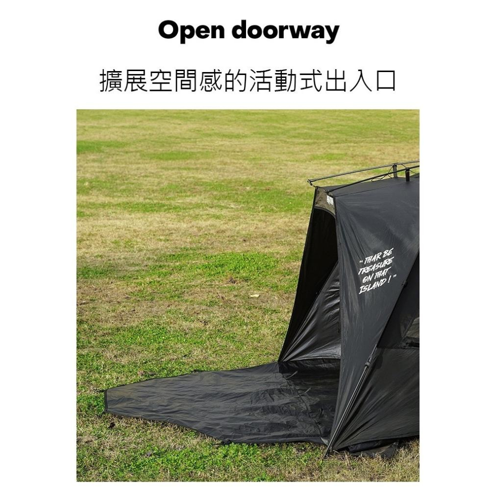 KZM 硬派速搭沙灘帳【好勢露營】黑化速搭帳 通風沙灘帳篷 公園帳篷 登山帳篷 三面紗窗 速開帳篷 遮陽帳篷 KAZMI-細節圖6
