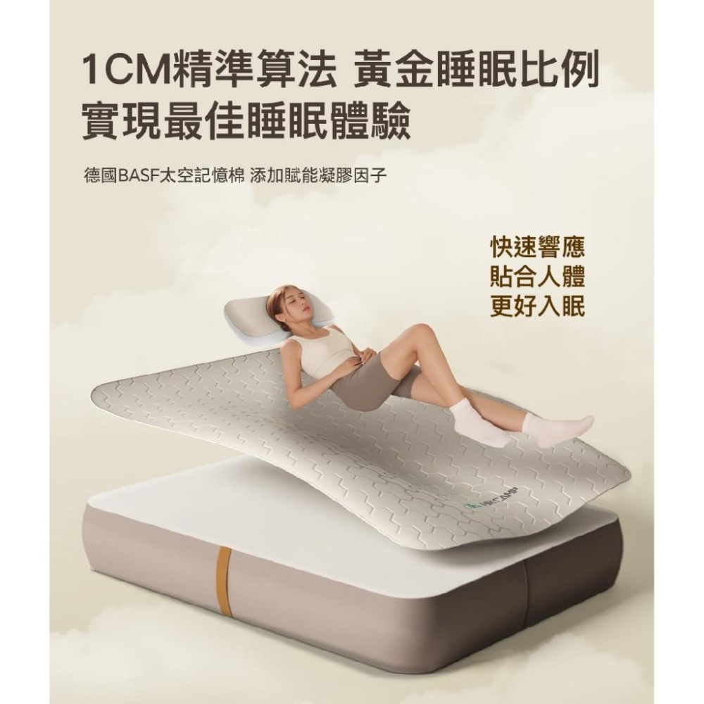 美國杜邦MKCAMP 雲空間PRO充氣床 100cm/150cm/200cm【好勢露營】送充氣機+收納袋 記憶棉床-細節圖4