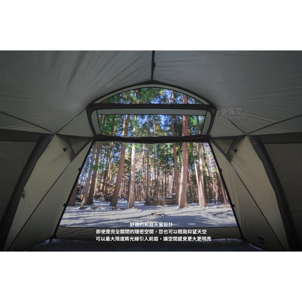 日本TOKYO CRAFTS TENBI庇護所【好勢露營】灰色/黑色 家庭帳 四人帳 輕量帳篷 天窗帳篷 快搭帳-細節圖3
