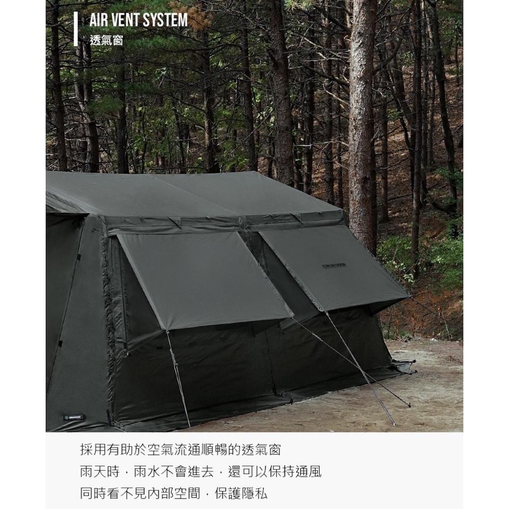 KAZMI KZM OSCAR 工業風奧斯卡4人帳-灰色【好勢露營】小屋帳篷 客廳帳 野營野餐 露營 專用掛窗 軍綠色-細節圖7