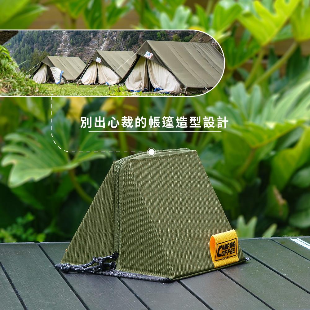 Camping 帳蓬收納包【好勢露營】衛生紙收納包 雙拉鍊 帳篷造型 旅遊 隨身小物收納 防潑水面紙袋 造型手提包-細節圖3