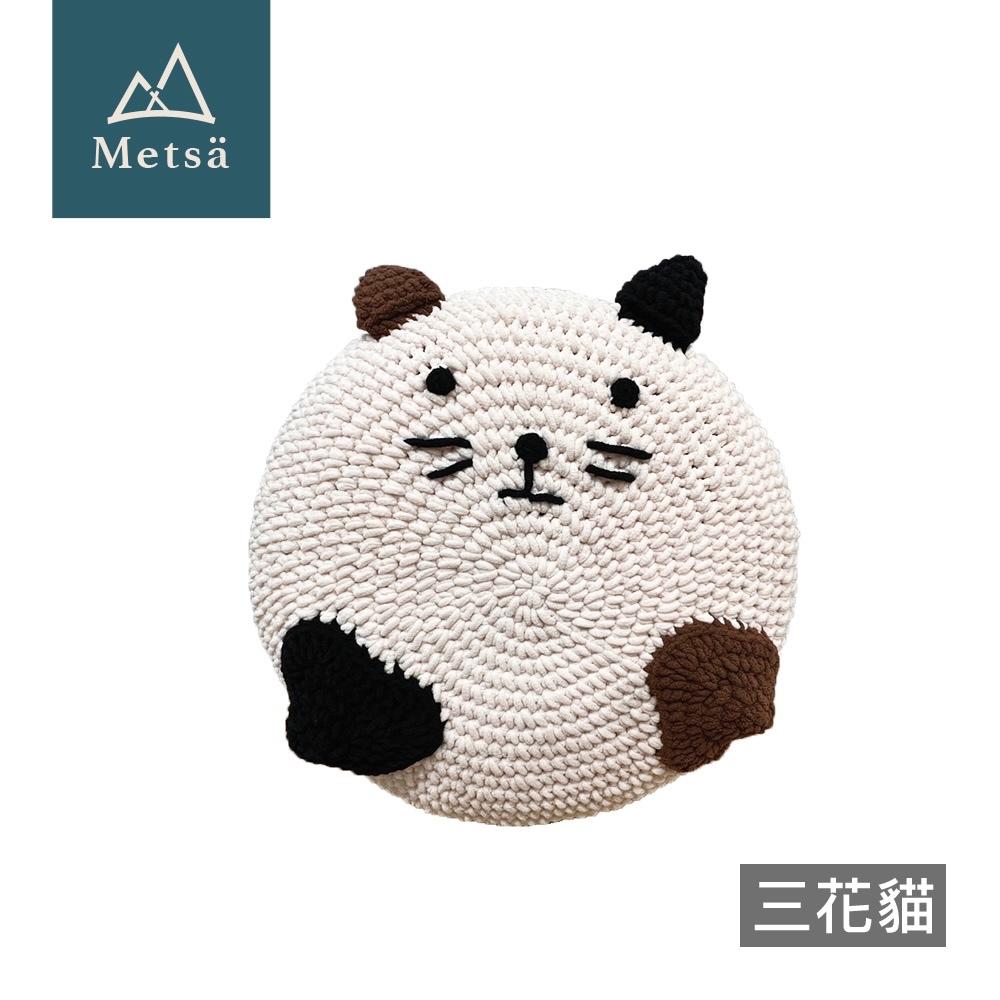 早鳥價 Metsa 米特薩 圓墊針織坐墊套【好勢露營】充氣圓墊針織座墊套 三花貓 皮拉沙丘 雲朵小圓墊套-細節圖2