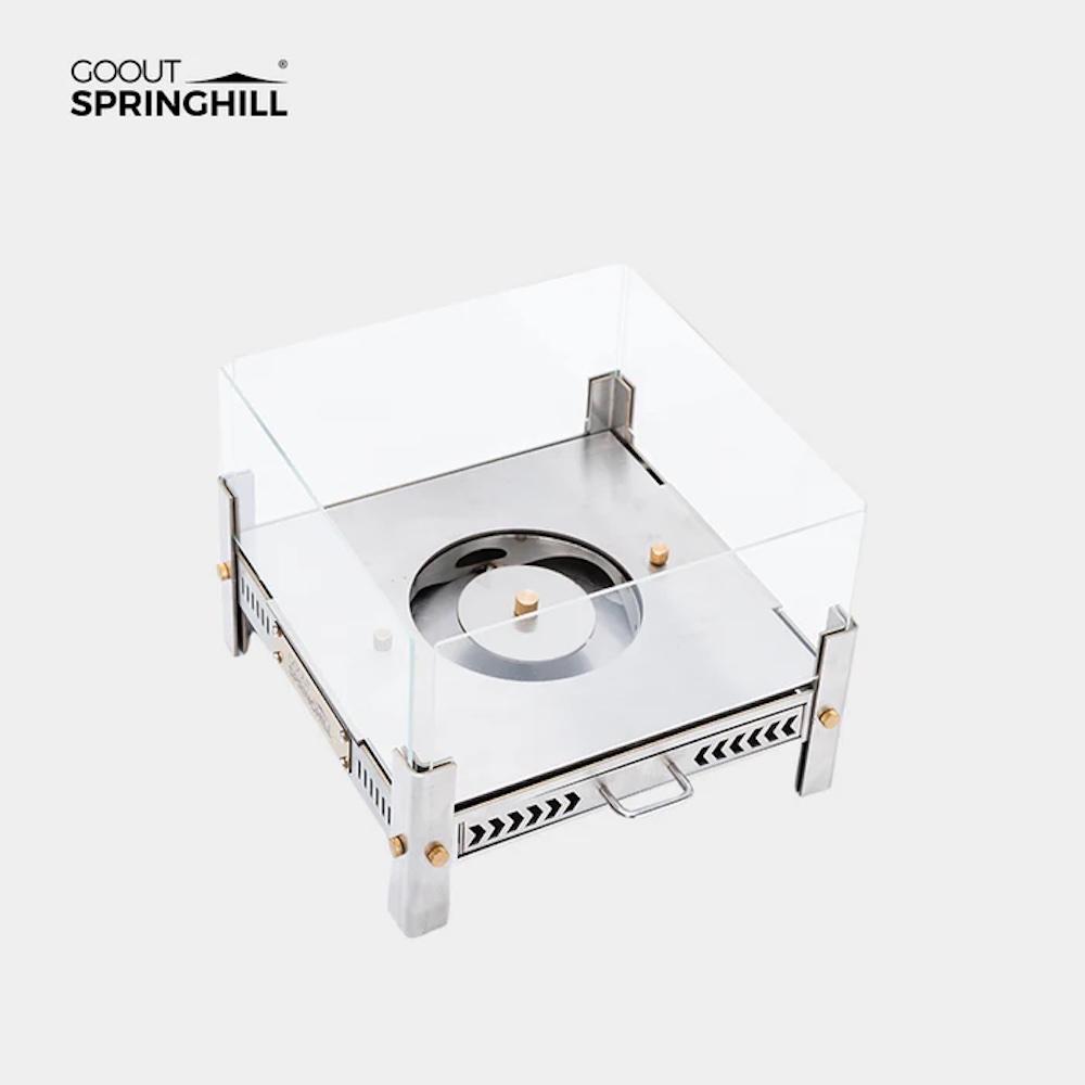 Springhill 春山 青鸞觀火壁爐【好勢露營】全景觀火爐 酒精柴火兩用 柴火爐 觀火台-細節圖2