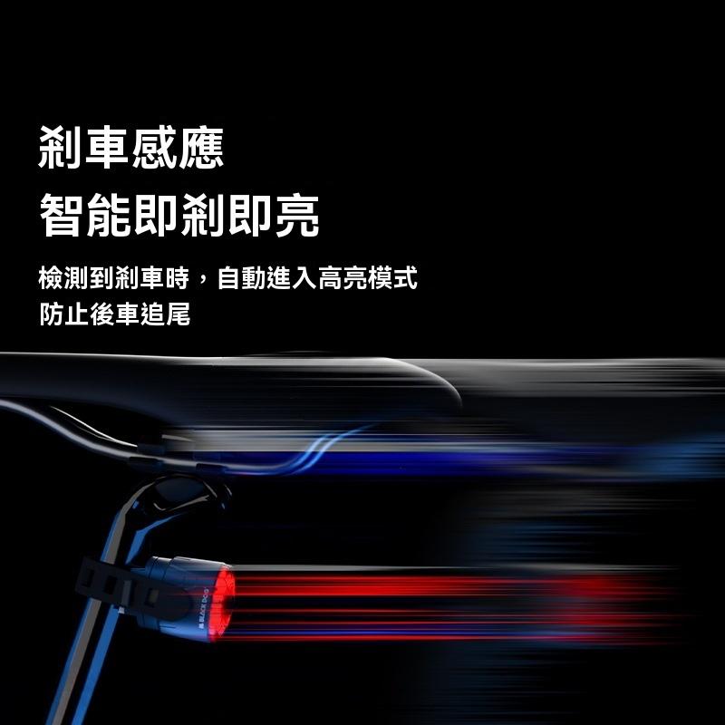 BLACKDOG 黑狗 追光自行車尾燈 智能感應刹車燈【好勢露營】單車腳踏車 感應車尾燈 USB充電警示尾燈公路車騎行燈-細節圖4