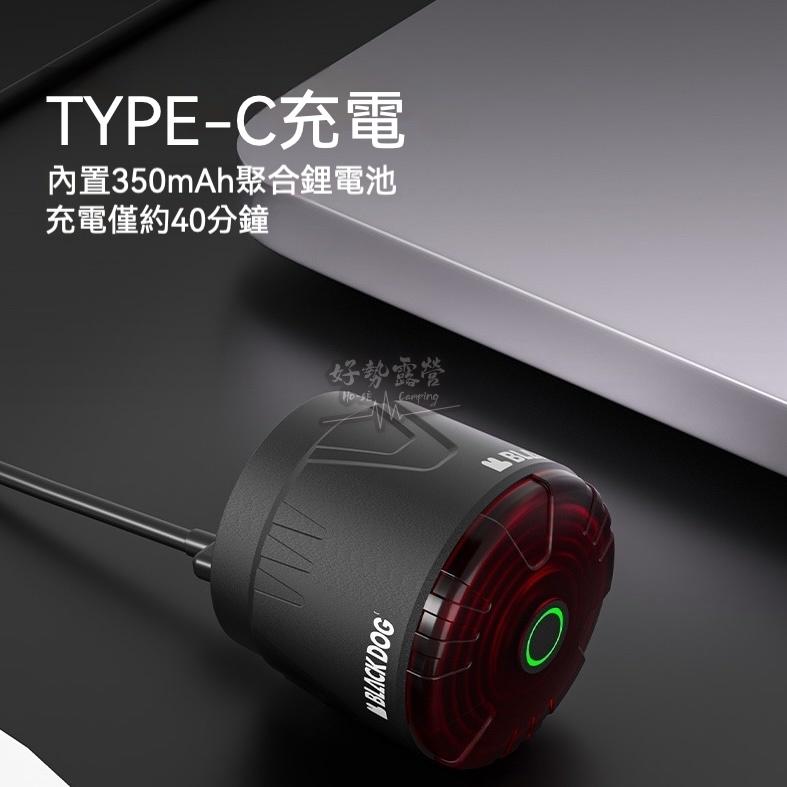 BLACKDOG 黑狗 追光自行車尾燈 智能感應刹車燈【好勢露營】單車腳踏車 感應車尾燈 USB充電警示尾燈公路車騎行燈-細節圖7
