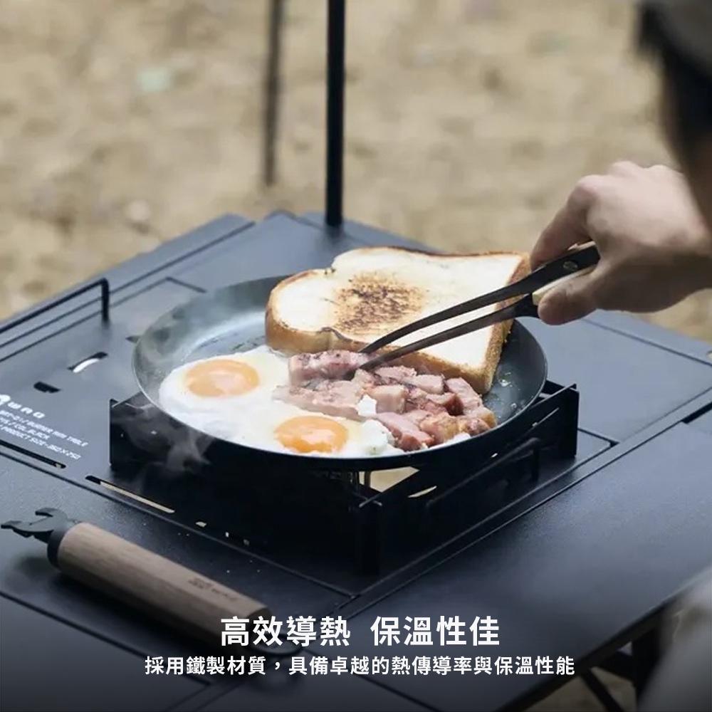 日本WAQ x 藤田金属 日本製職人煎烤盤【好勢露營】直燒烤盤 TAKIBING FRYPAN 鐵鍋 無塗層 平煎鍋子-細節圖4