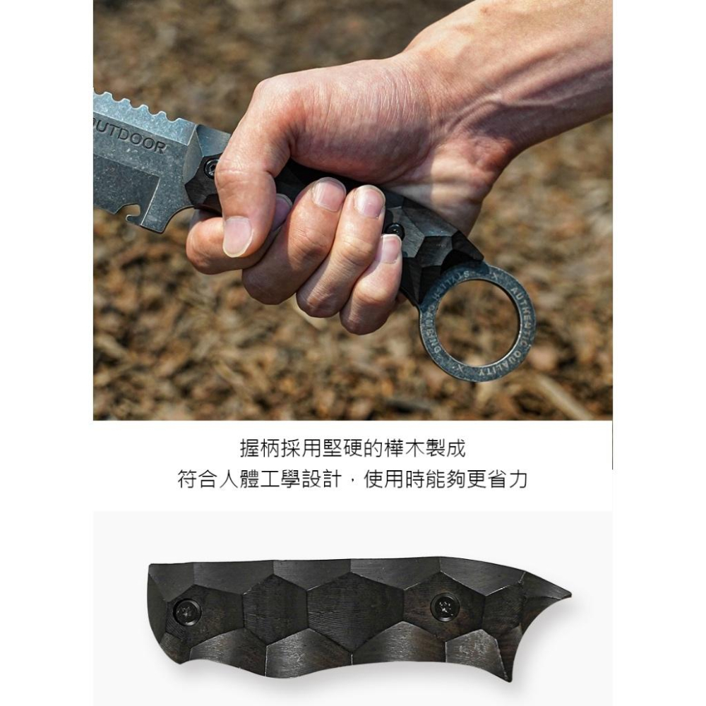 KAZMI KZM 工業風柴刀【好勢露營】不鏽鋼 砍柴刀 附保護套 砍竹 劈刀 砍刀 砍樹 砍樹枝 柴火焚火-細節圖5