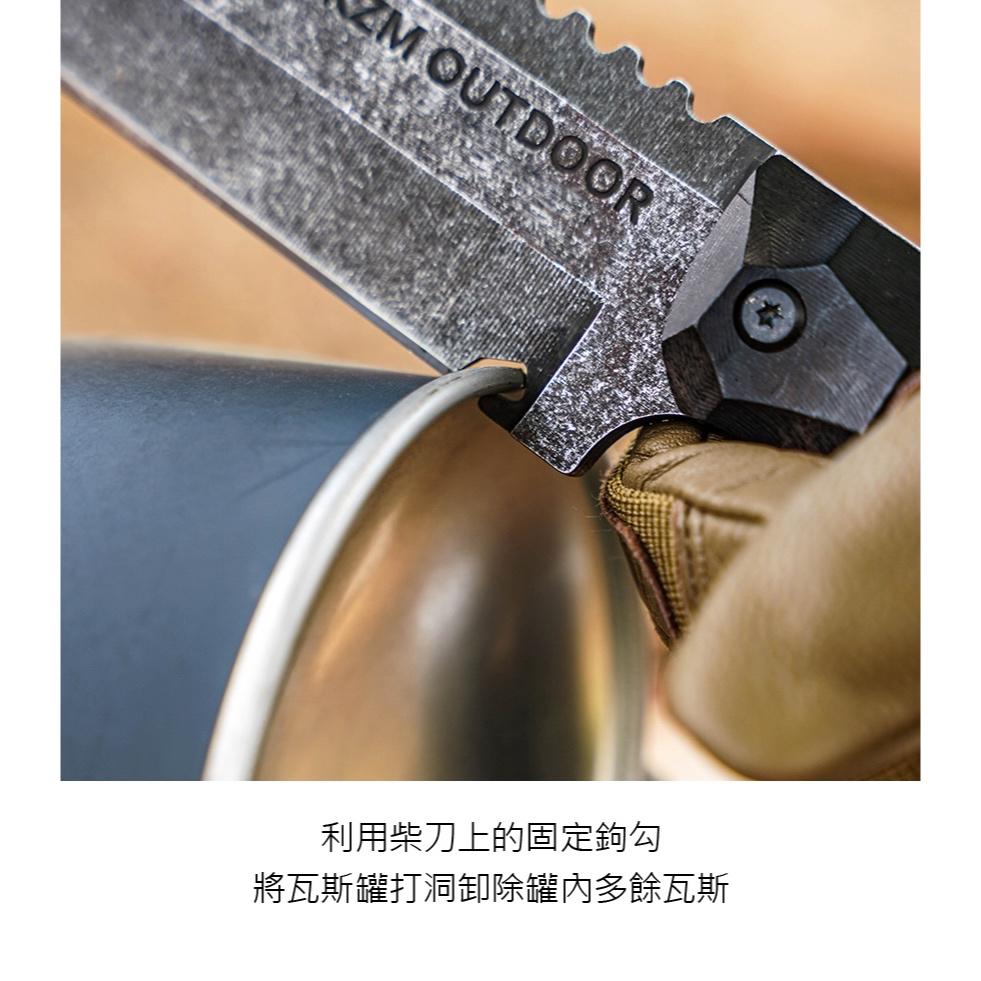 KAZMI KZM 工業風柴刀【好勢露營】不鏽鋼 砍柴刀 附保護套 砍竹 劈刀 砍刀 砍樹 砍樹枝 柴火焚火-細節圖7