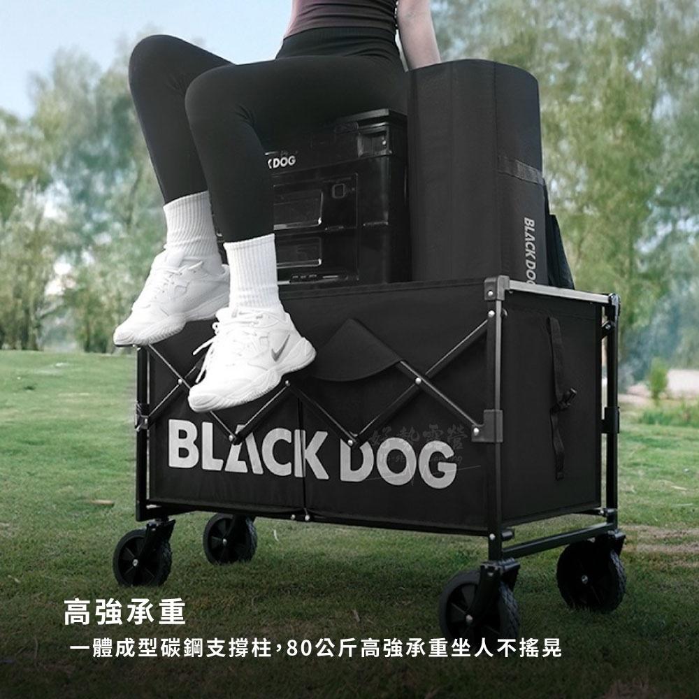 BLACKDOG 黑狗 星轍 可折疊露營推車【好勢露營】 黑化手拉車 輕量化設計 折疊小拖車 裝備推車-細節圖5