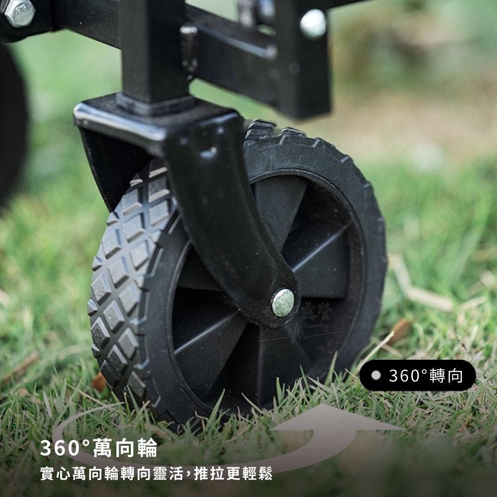 BLACKDOG 黑狗 星轍 可折疊露營推車【好勢露營】 黑化手拉車 輕量化設計 折疊小拖車 裝備推車-細節圖8