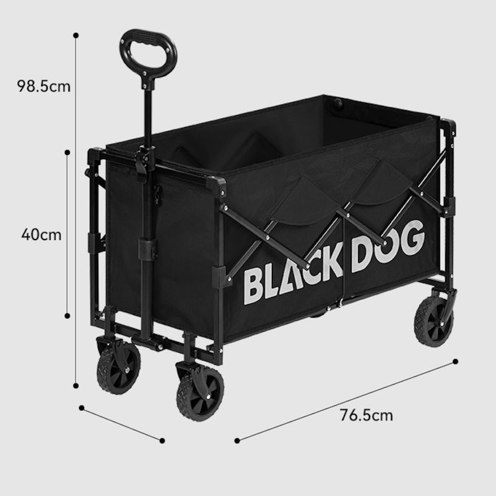 BLACKDOG 黑狗 星轍 可折疊露營推車【好勢露營】 黑化手拉車 輕量化設計 折疊小拖車 裝備推車-細節圖9
