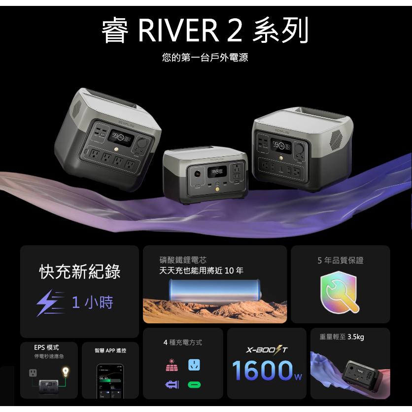 送保護袋 ECOFLOW River 2 PRO 行動電源【好勢露營】隨身行動電池 儲能電源 戶外電源-細節圖3