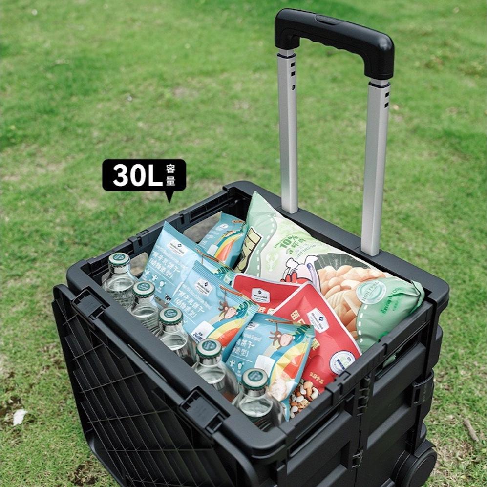 BLACKDOG 黑狗 星軌X2 購物手推車30L【好勢露營】升級萬向輪 黑化折疊購物車-細節圖5