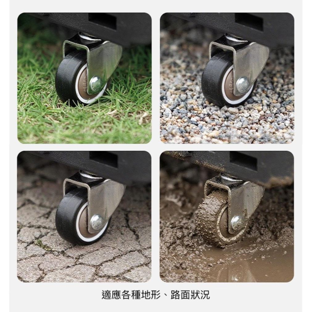 BLACKDOG 黑狗 星軌X2 購物手推車30L【好勢露營】升級萬向輪 黑化折疊購物車-細節圖6