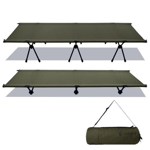VENTLAX 行軍床-一般/加大【好勢露營】兩種高度2WAY 兩用靜音行軍床 戶外床 露營床 耐重150kg 迷彩款-細節圖2