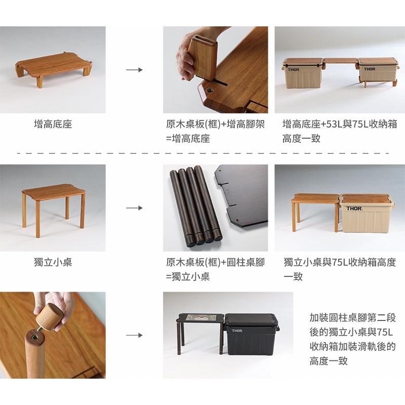 原木圓生 THOR收納箱 原木套件【好勢露營】THOR箱配件 露營桌 索爾箱 IGT桌 原木桌板 跨接板 底座 桌框-細節圖9