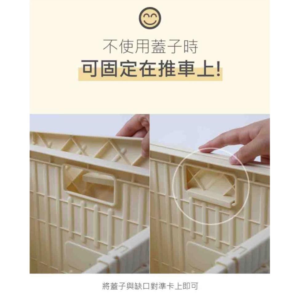 韓國DAMDA MINI四輪摺疊購物車41L【好勢露營】登機 輕巧迷你版本購物手推車收納箱 露營推車小孩推車-細節圖6