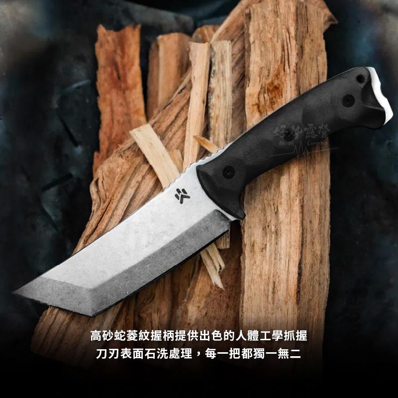 CAMPFIRE 營火部落 高砂蛇直刀【好勢露營】三合一不銹鋼刀 劈柴刀 料理刀 直刀 隨身刀 刀尾打火石-細節圖4