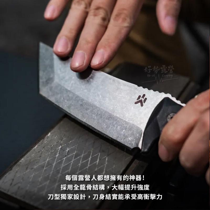 CAMPFIRE 營火部落 高砂蛇直刀【好勢露營】三合一不銹鋼刀 劈柴刀 料理刀 直刀 隨身刀 刀尾打火石-細節圖9