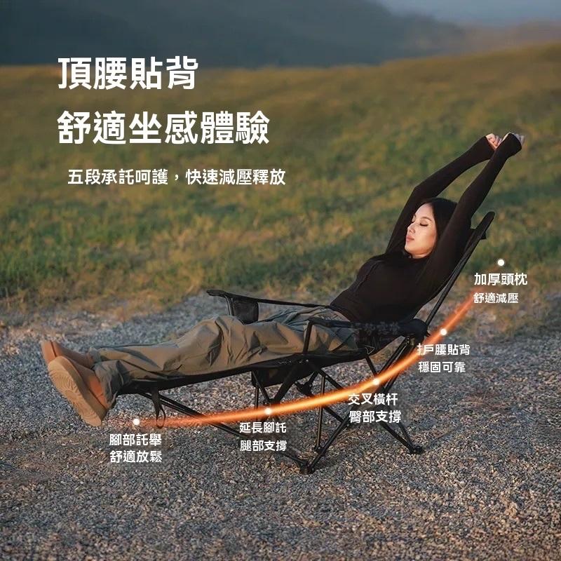 BLACKDOG 黑狗 慢享折疊躺椅/PRO折疊躺椅/網紗躺椅【好勢露營】四檔可調節 可坐可躺露營椅 摺疊椅 折疊椅-細節圖3