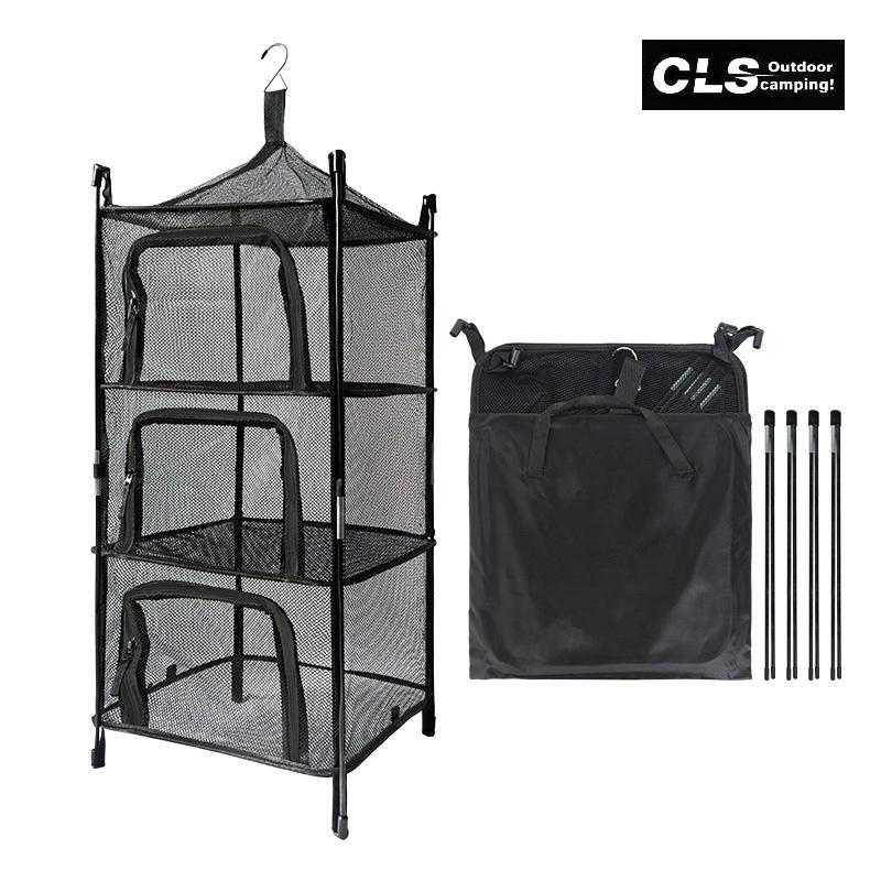 CLS 站立式餐廚碗籃【好勢露營】晾曬網籃 折疊晾曬網 曬碗籃 餐具晾乾網 鍋碗瓢盆曬網 立體曬網 曬網 晾網 自立式-細節圖3