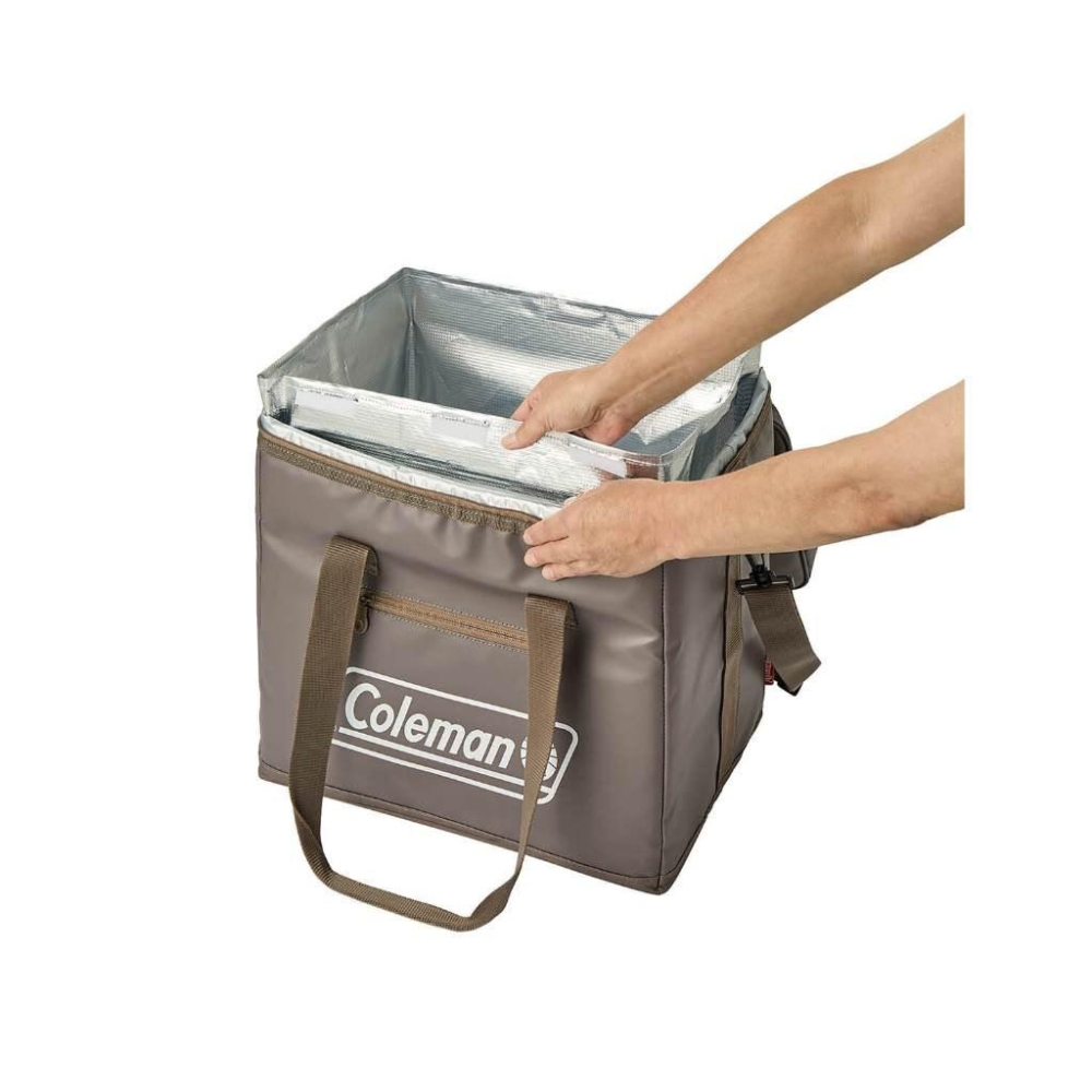 Coleman 終極保冷袋-25L/35L【好勢露營】灰咖啡綠橄欖折疊保冷袋 保冰袋 保溫袋 保冰袋 大容量 保鮮袋-細節圖4