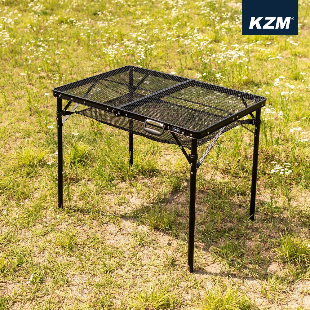 KZM KAZMI IMS鋼網折疊桌含收納袋【好勢露營】二段高度 摺疊桌 露營桌 戶外 鋁合金-細節圖3