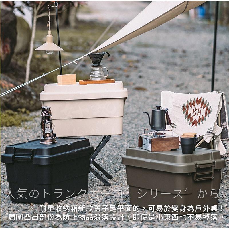 新款二代 平面耐壓收納箱50L【好勢露營】可當椅子 裝備箱 RV桶 耐重箱 收納箱 露營收納箱 加厚款-細節圖2
