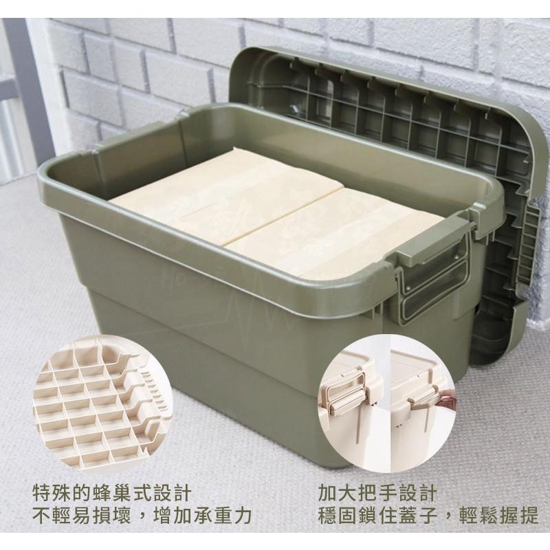 新款二代 平面耐壓收納箱50L【好勢露營】可當椅子 裝備箱 RV桶 耐重箱 收納箱 露營收納箱 加厚款-細節圖4