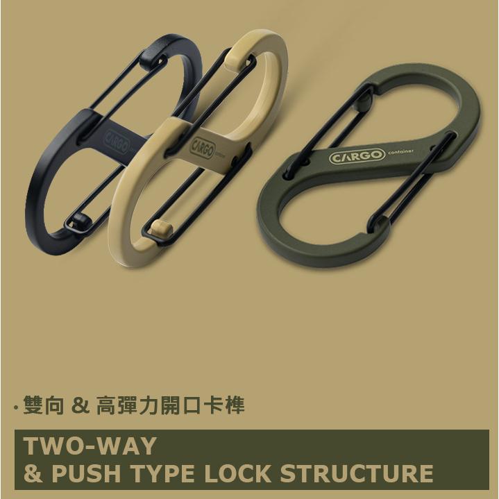 CARGO S型登山扣 M/L【好勢露營】雙向扣環 啞光塗層 S勾 S扣 S掛勾 S型扣環 8字扣 S鉤 登山環-細節圖3