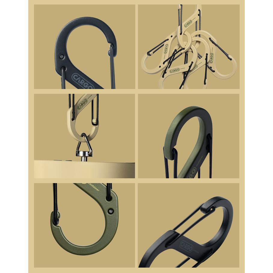 CARGO S型登山扣 M/L【好勢露營】雙向扣環 啞光塗層 S勾 S扣 S掛勾 S型扣環 8字扣 S鉤 登山環-細節圖7