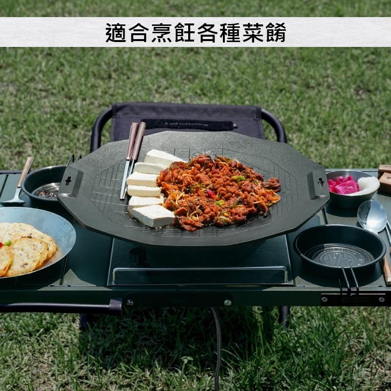 KAZMI KZM韓式不沾煎烤盤附木手把【好勢露營】不沾塗層烤盤煎盤 鐵板燒鐵板料理燒烤盤 露營美學鐵板K23T3G03-細節圖9