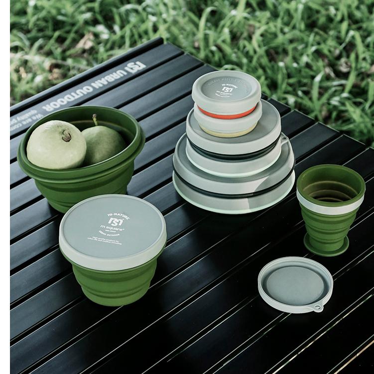 m Square 矽膠折疊餐具碗/杯【好勢露營】露營餐具 登山餐具 折疊碗 折疊杯 矽膠摺疊水壺 煮水壺 矽膠燒水壺-細節圖4