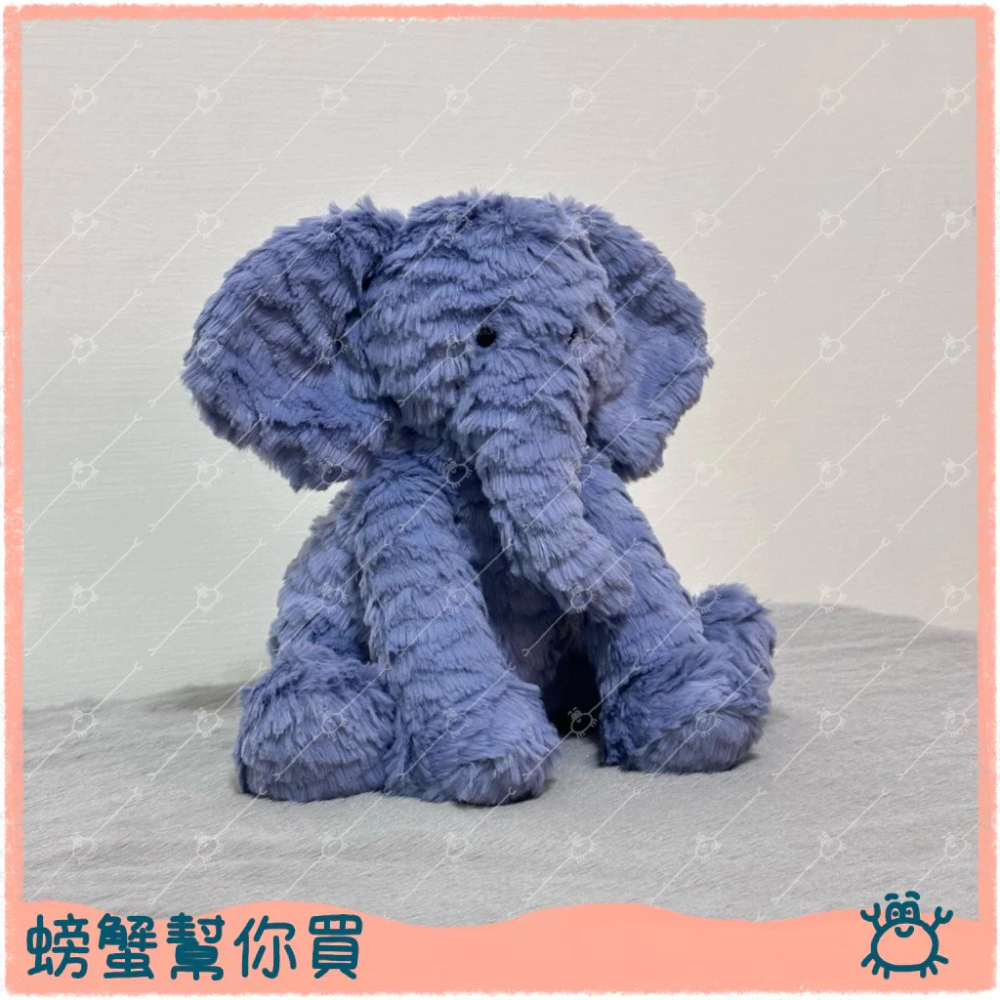 英國Jellycat 🇬🇧 波浪毛大象Fuddlewuddle Elephant - 螃蟹幫你買