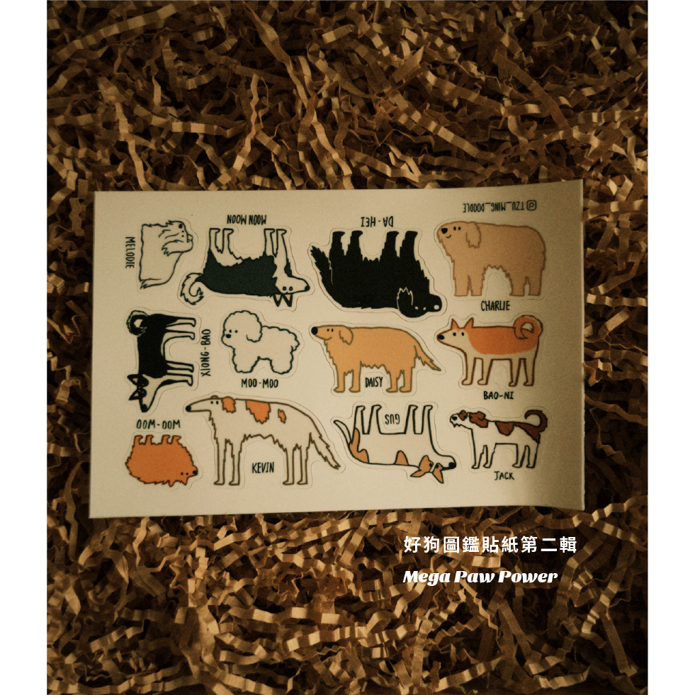 【🇹🇼tzu ming doodle】好狗圖鑑貼紙（共3款）-細節圖3