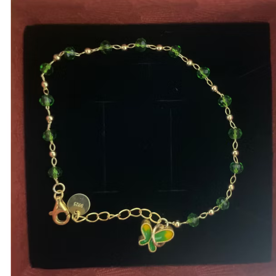 黃金蝴蝶手鍊約0.04錢附保單（傑克商店）-細節圖2